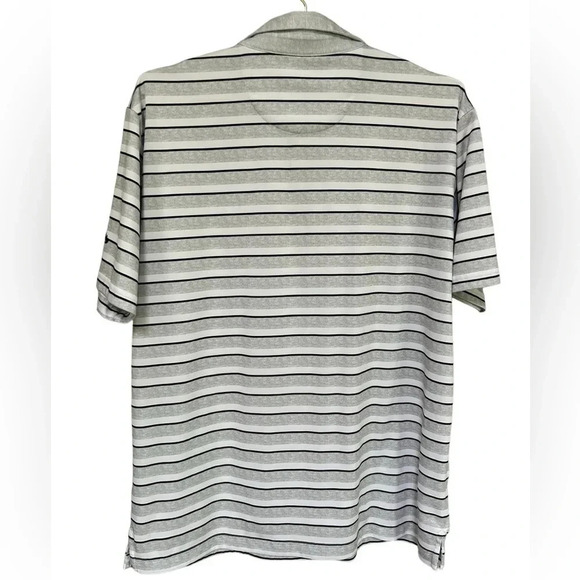 Callaway | Men’s Opti-Dri Polo in Grey Black & White Stripe, Size Large - Picture 3 of 5